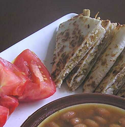 Quick Chicken Quesadillas (Leftover recipe)