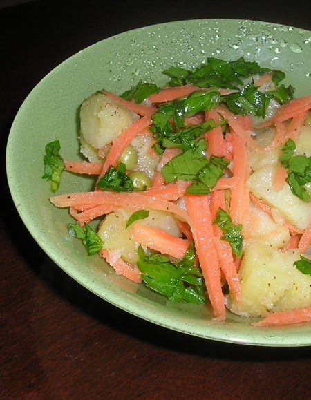 Quick Potato Salad with Marinated Carrots