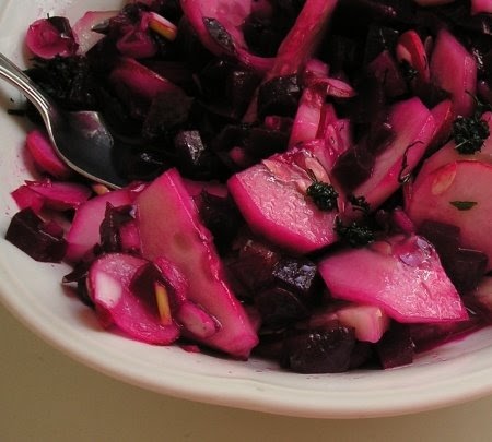 Roasted Beet and Cucumber Salad with Ricotta Salata