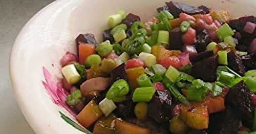 Salad with herring and marinated beets