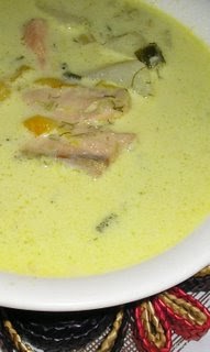 Salmon Chowder with Dill (Американский суп с лососем)