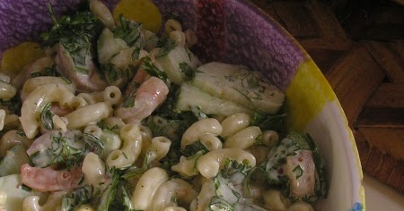 Shrimp Pasta Salad with Cucumber and Dill 