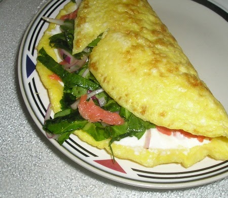 Smoked Salmon, Watercress, And Yogurt Omelet Recipe