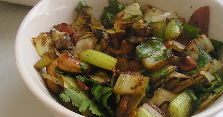 Stir-Fried Celery With Peanuts and Bacon