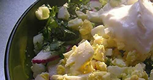 Summer cucumber egg salad