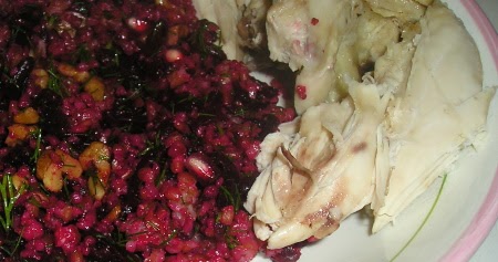 Tabbouleh Bulgur with Raw Beets, Dill, and Walnuts 