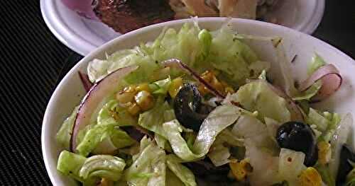 Warm Lettuce & Corn Salad with Zaatar