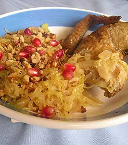 Wilted Cabbage and Roasted Walnuts Salad 