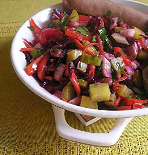 Warm Red Kidney Bean Salad with Stir-Fried Veggies 