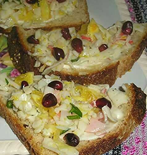 Morning Toasts with Warm Buttered Crabmeat and Citrus