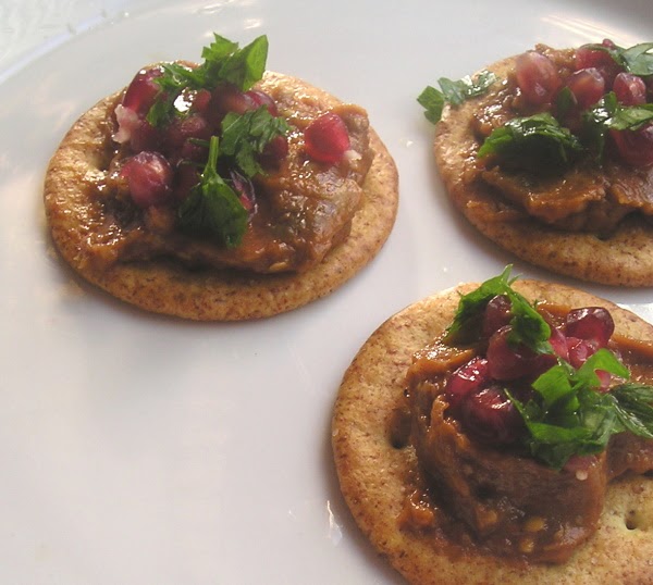 Honey Tomato Eggplant Pate with a help of Rebbetzin