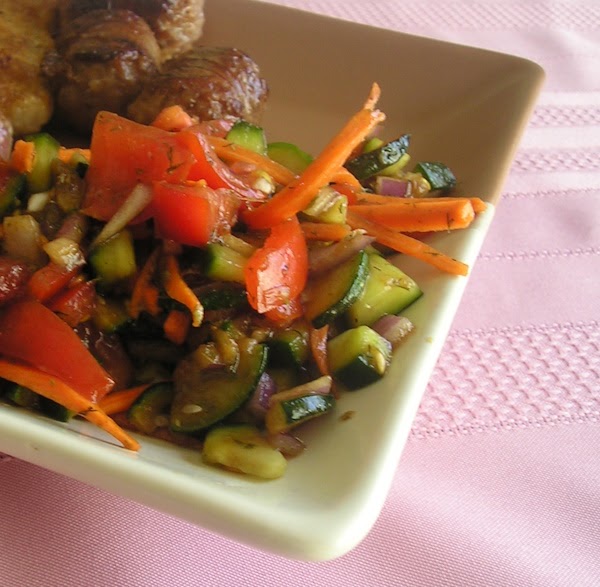 Quick Warm Zucchini Salad