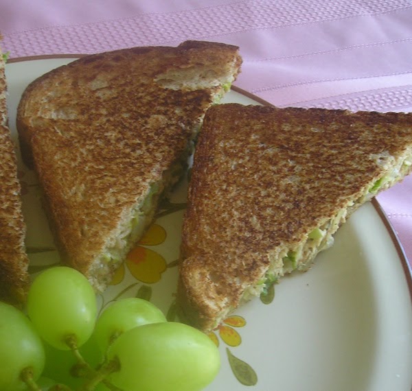 Tuna Melt Sandwich with Chopped Romaine Lettuce 