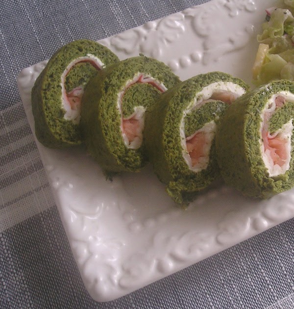 Spinach and Smoked Salmon Roulade