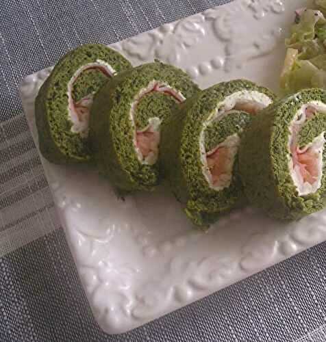Spinach and Smoked Salmon Roulade