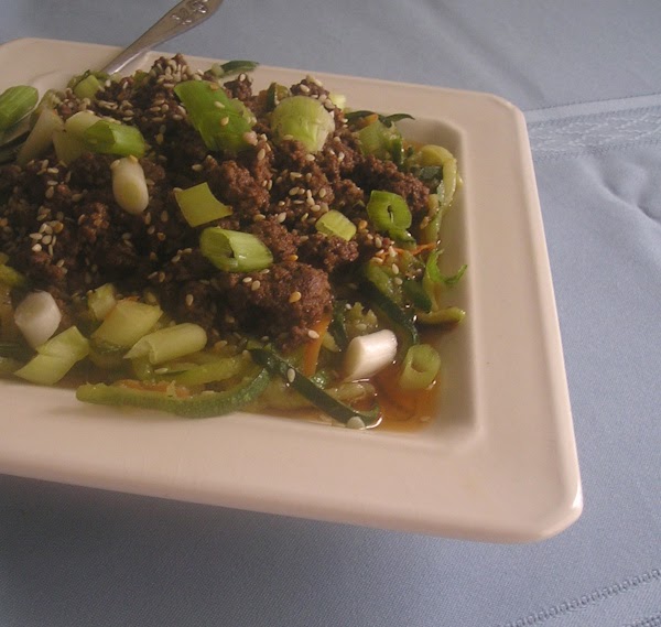 Mongolian Beef with Zucchini noodles