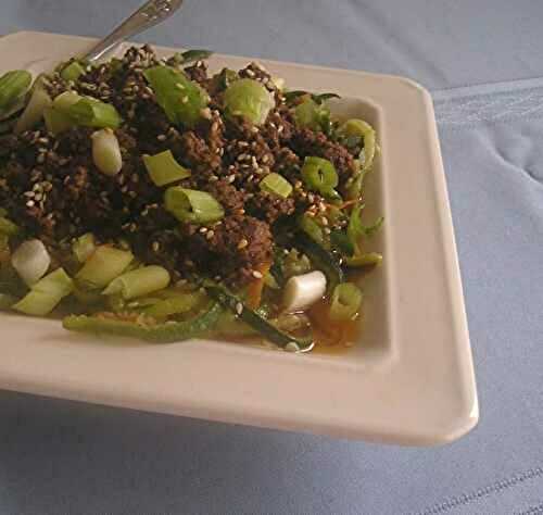 Mongolian Beef with Zucchini noodles