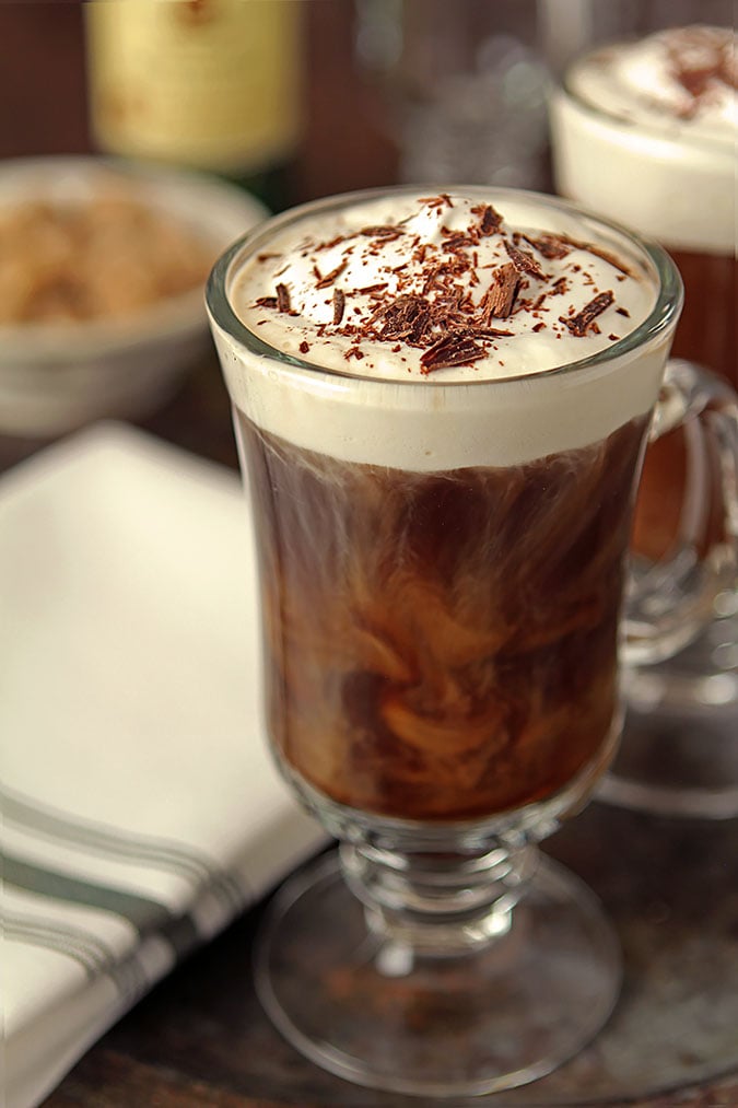 A Classic Irish Coffee Cocktail