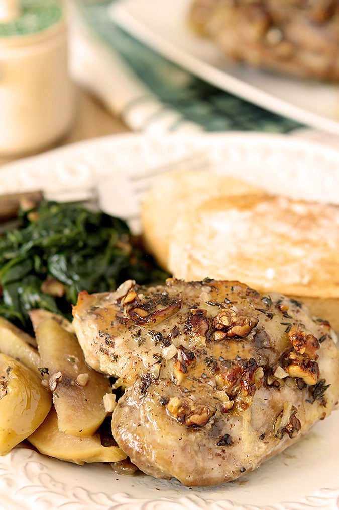 Apple and Walnut Chicken with Honey Mustard Dressing