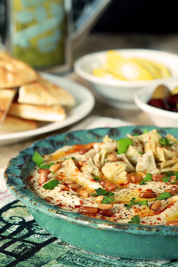 Artichoke and Roasted Garlic Hummus