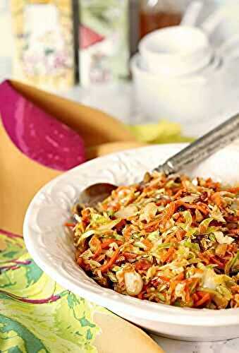 Asian Slaw with Almonds, Sesame and Sunflower Seeds