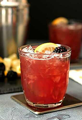 Blackberry Bourbon and Cranberry Cocktail