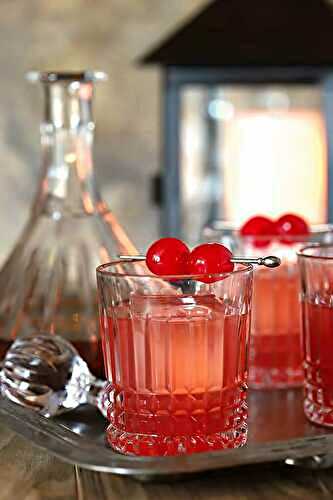 Bourbon and Cherry Old Fashioned Cocktail