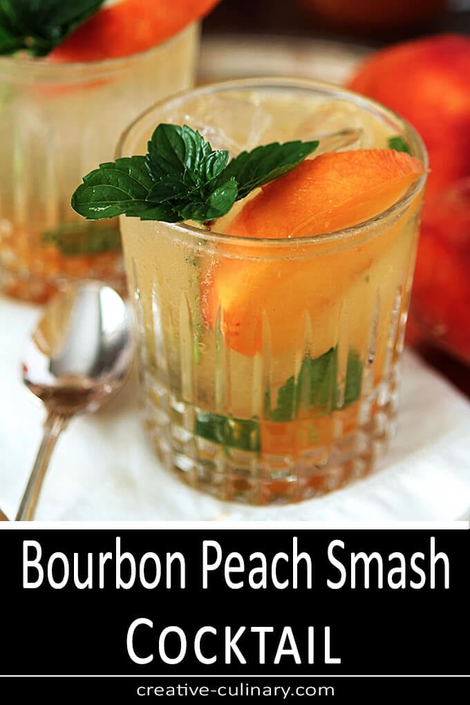 Bourbon and Peach Jam Smash