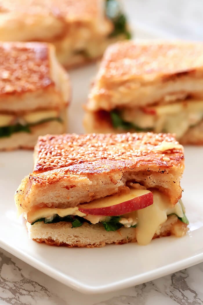 Brie, Apple, and Fig Grilled Cheese Sandwich