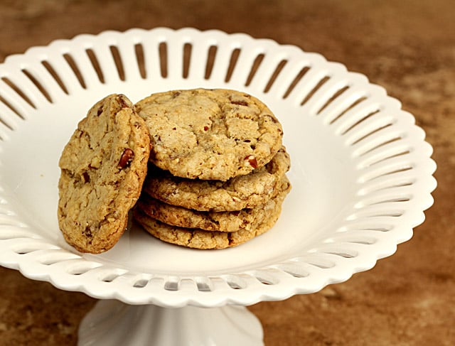 Browned Butter Heath Bar Cookies with Toasted Pecans