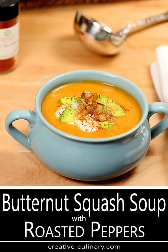 Butternut Squash, Potato and Roasted Pepper Soup