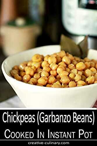 Chickpeas (Garbanzo Beans) Cooked in the Instant Pot