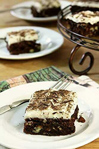Chocolate Chip Brownies with Cream Cheese Frosting