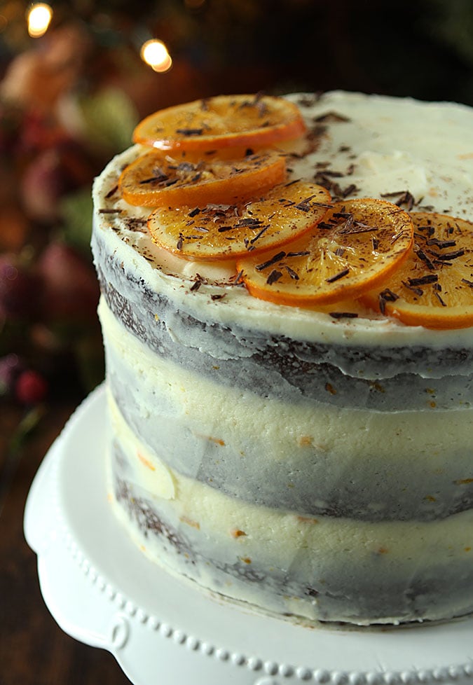 Chocolate Orange Stout Cake with Orange Buttercream Frosting