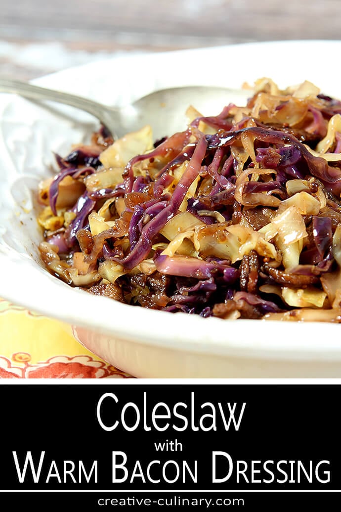 Coleslaw with Warm Bacon Dressing