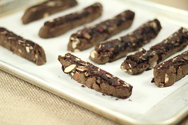 Cranberry Almond Chocolate Biscotti