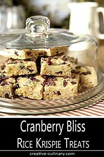 Cranberry Bliss Rice Krispie Treats