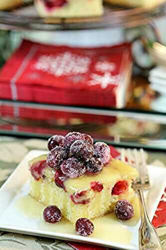 Cranberry Cake with Warm Butter Sauce