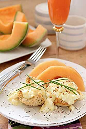 Creamy Hard Boiled Eggs on Toast Points