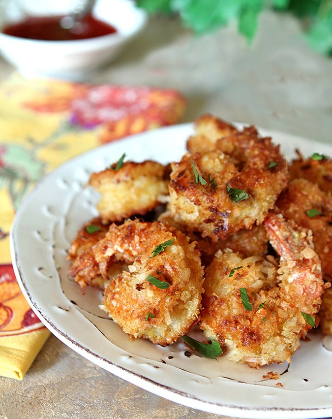 Crispy Coconut Shrimp with Curry
