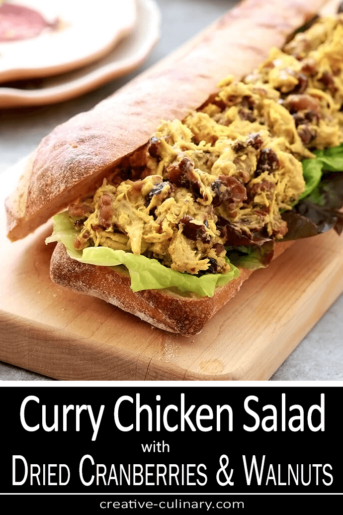 Curry Chicken Salad with Dried Cranberries and Toasted Walnuts