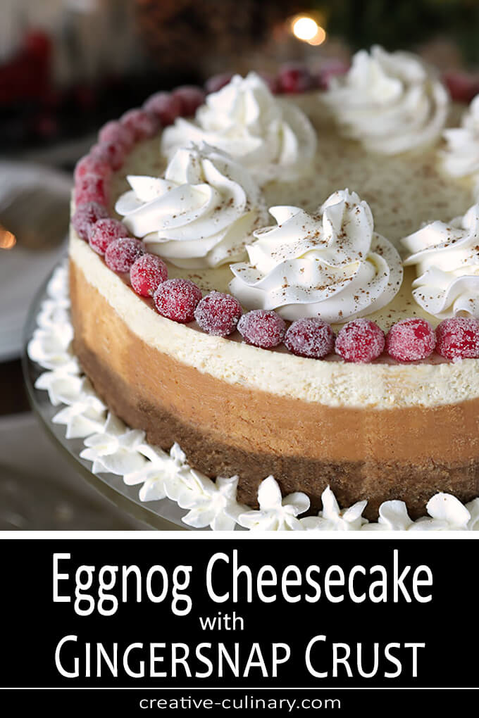 Eggnog Cheesecake with Bourbon and Nutmeg