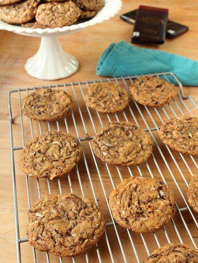 Espresso Chocolate Chip Cookies with Coconut