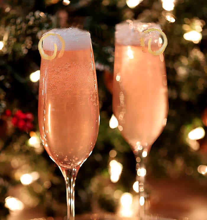 French 77 Pink Champagne Cocktail