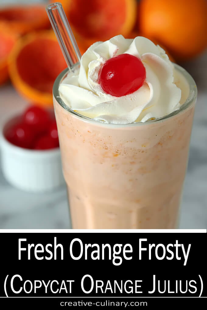 Fresh Orange Frosty Beverage