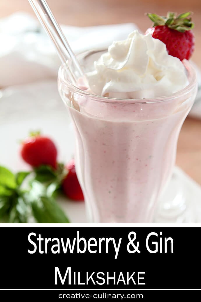 Gin and Strawberry Milkshake