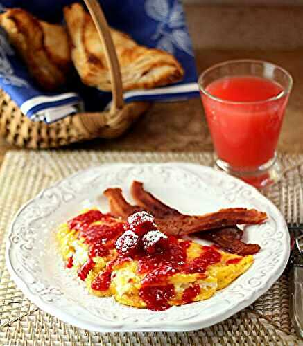 Goat Cheese and Raspberry Omelets