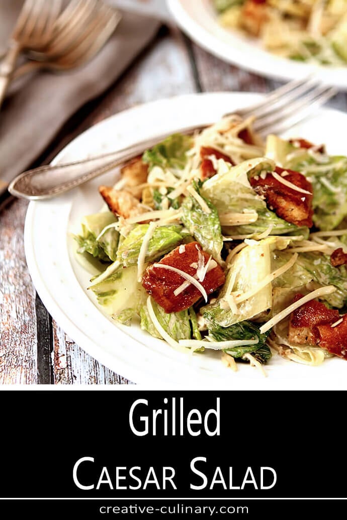 Grilled Caesar Salad with Homemade Croutons