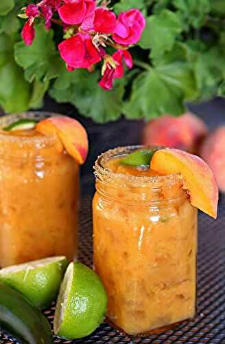 Grilled Peach and Jalapeno Margarita