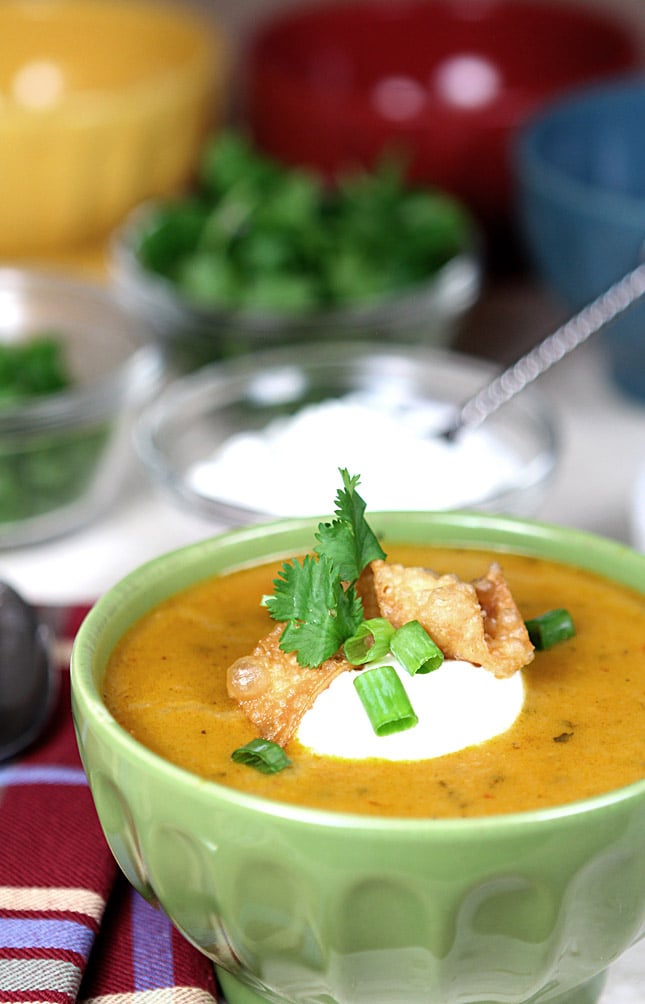 Hatch Green Chile and Cheese Soup